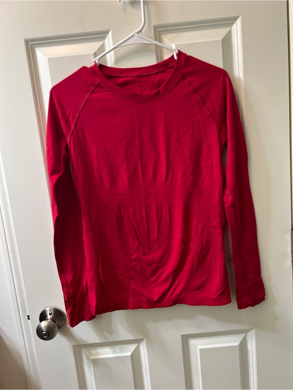 Athleta Red Long Sleeve Performance Top